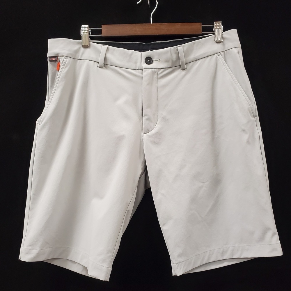 Kjus Mens Iver Chino Golf Shorts Size 36 Light Gray MG20-J08 Flat Front Sport